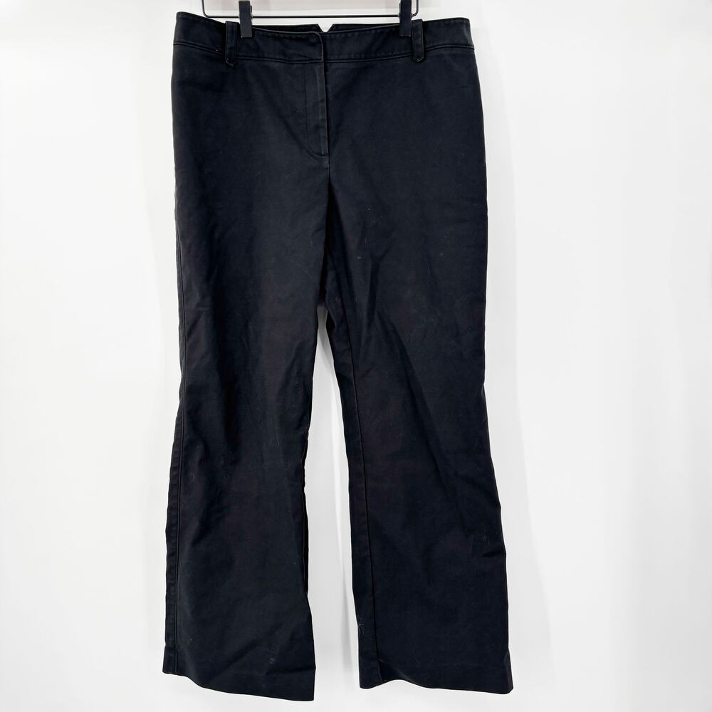 Ann Taylor Black Straight Leg Trousers Women's Career Office Pants Size‎ 14